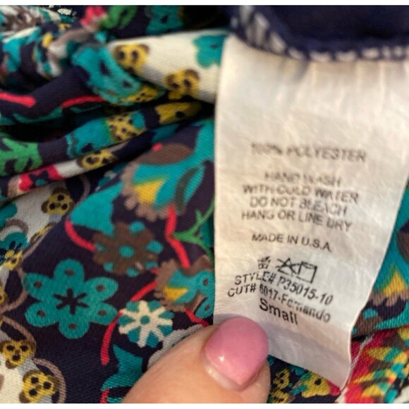 Peach Love California Shorts Womens X Small Colorful Print Flowy Elastic Waist - Picture 6 of 7